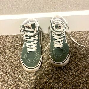 Green high top vans women’s size 8